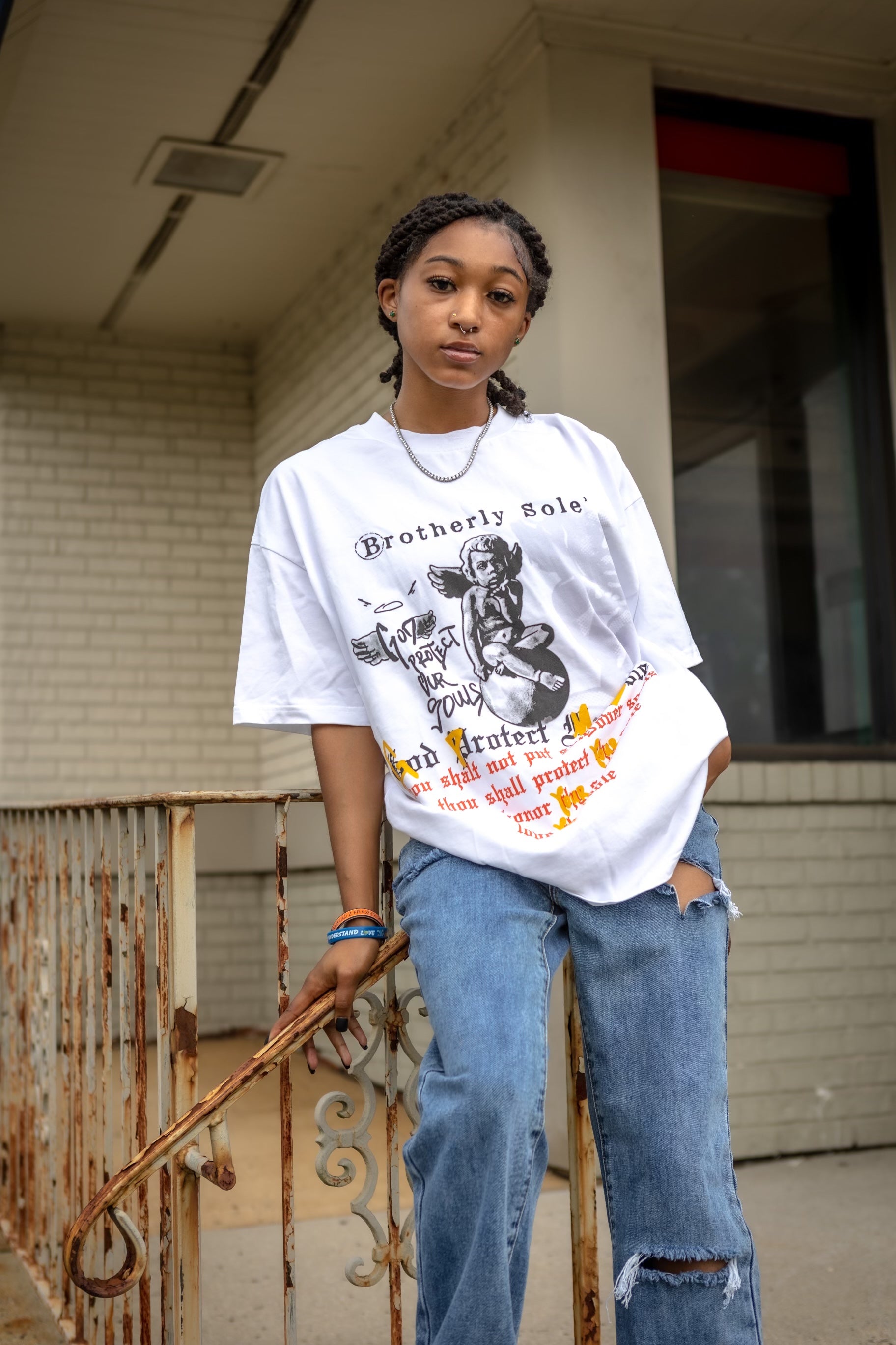 Brotherly Sole The Sole Commandments T-Shirt (White.) - graphic tee with sneakerhead code