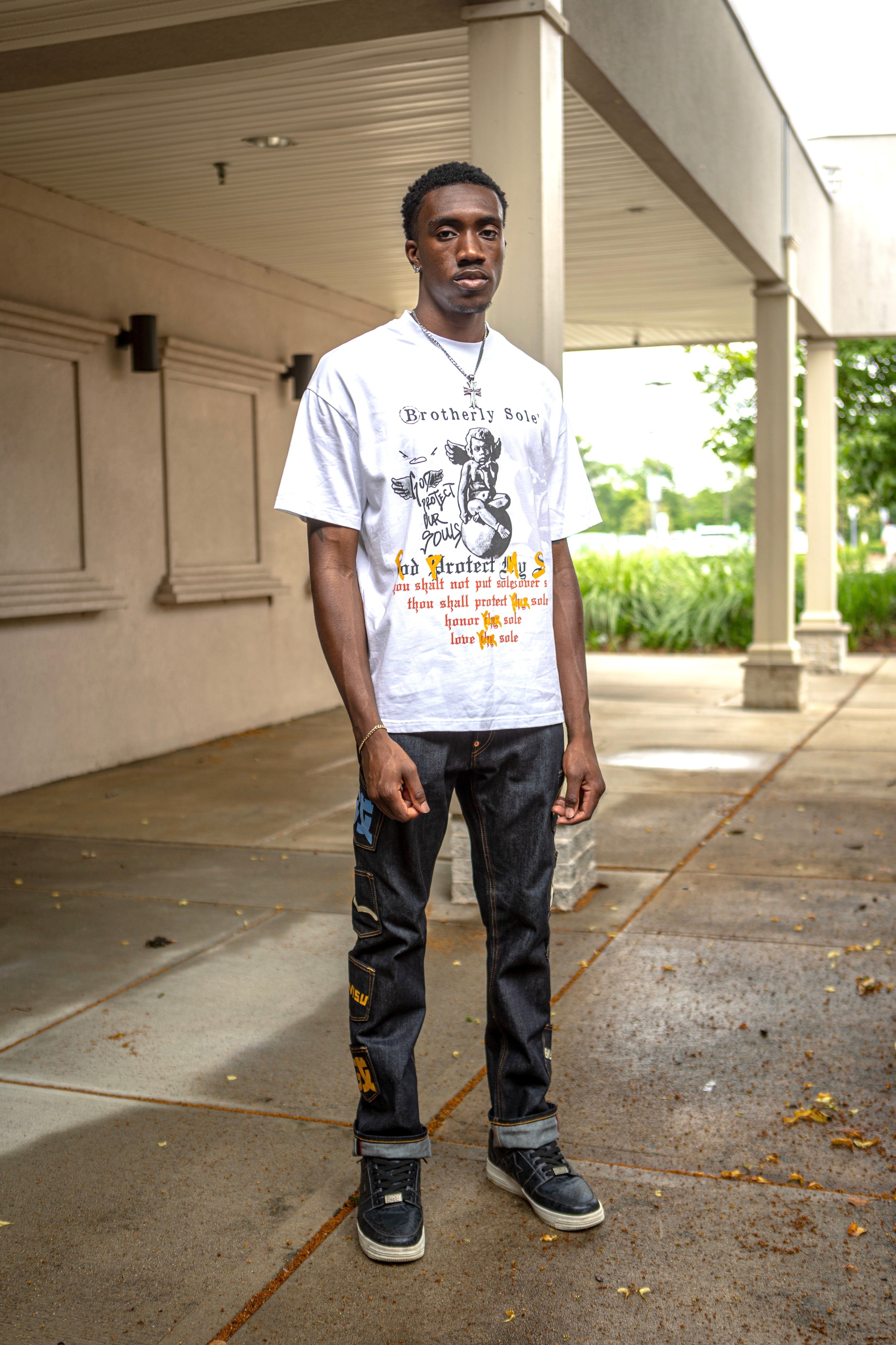 Brotherly Sole The Sole Commandments T-Shirt (White.) - graphic tee with sneakerhead code
